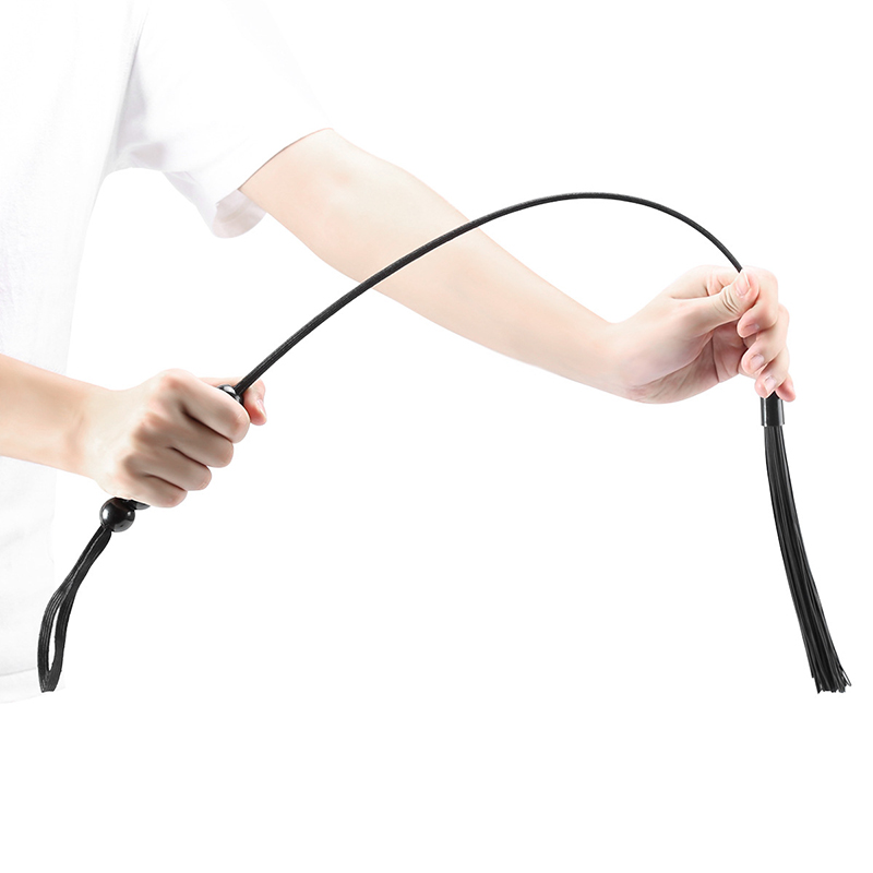 Riding Crop Dressage - 48.5cm sześć koralików uchwyt silikonowe frędzle