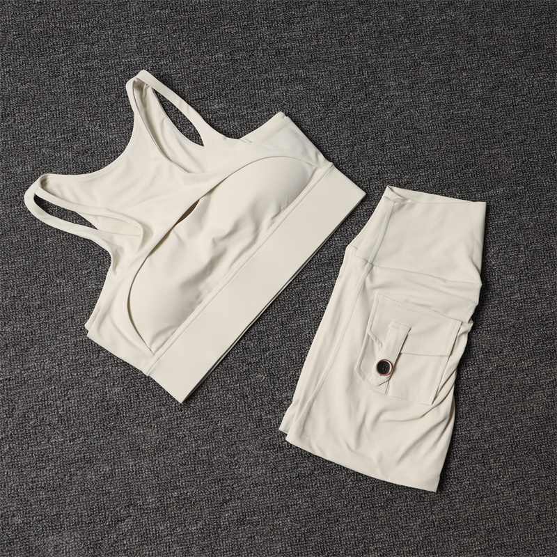 Outdoor Sport Leggings - Spodenki fitness zestawy do jogi damski