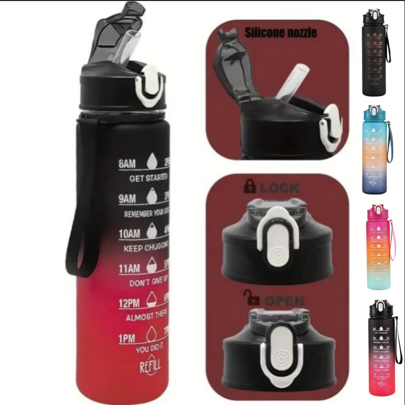Outdoor Sports Adventure - Butelka sportowa 750 ml ze słomką