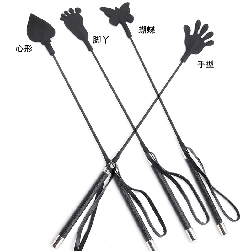 Riding Crop Dressage - 55CM czarny silikonowy w kształcie motyla