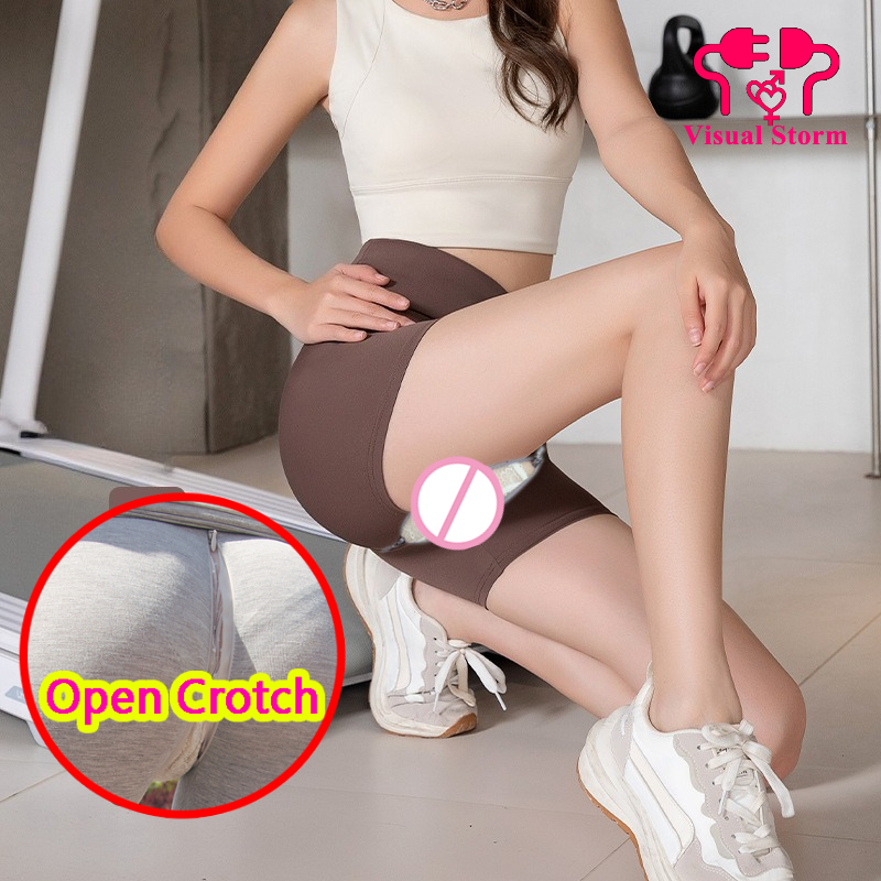 Outdoor Sport Leggings - Kobieta spodnie z otwartym krokiem i