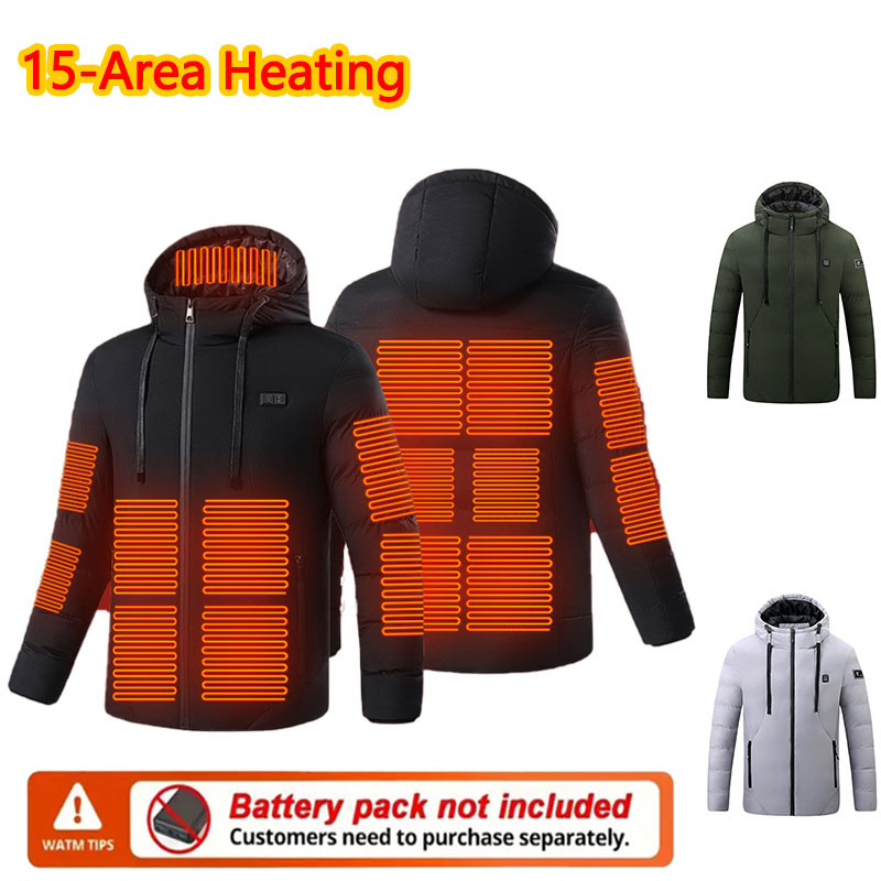 Outdoor Sport Jacket - Kurtka zimowa z podgrzewaniem, 15 stref