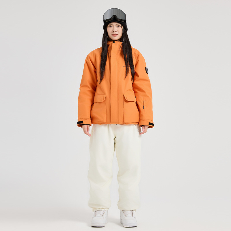 Outdoor Sport Outfit - Damskie kombinezony narciarskie z kapturem, ciepłe,