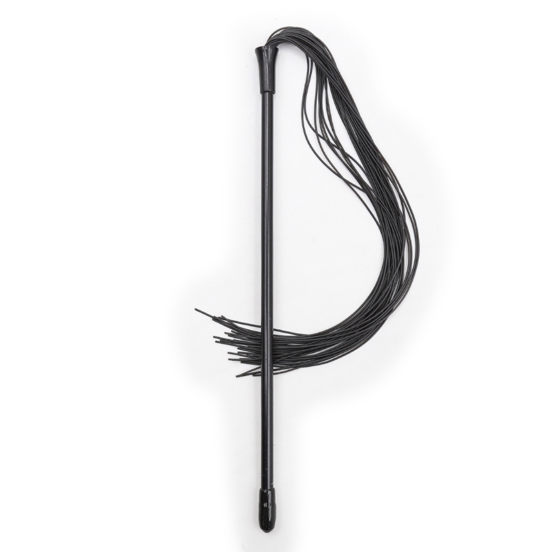 Riding Crop Dressage - 24cm plastikowy uchwyt 28cm silikonowe frędzle