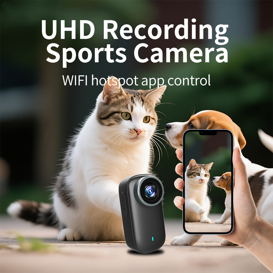 Indoor Sport And Outdoor Sports - Kamera sportowa 4K dla zwierząt, nagrywanie