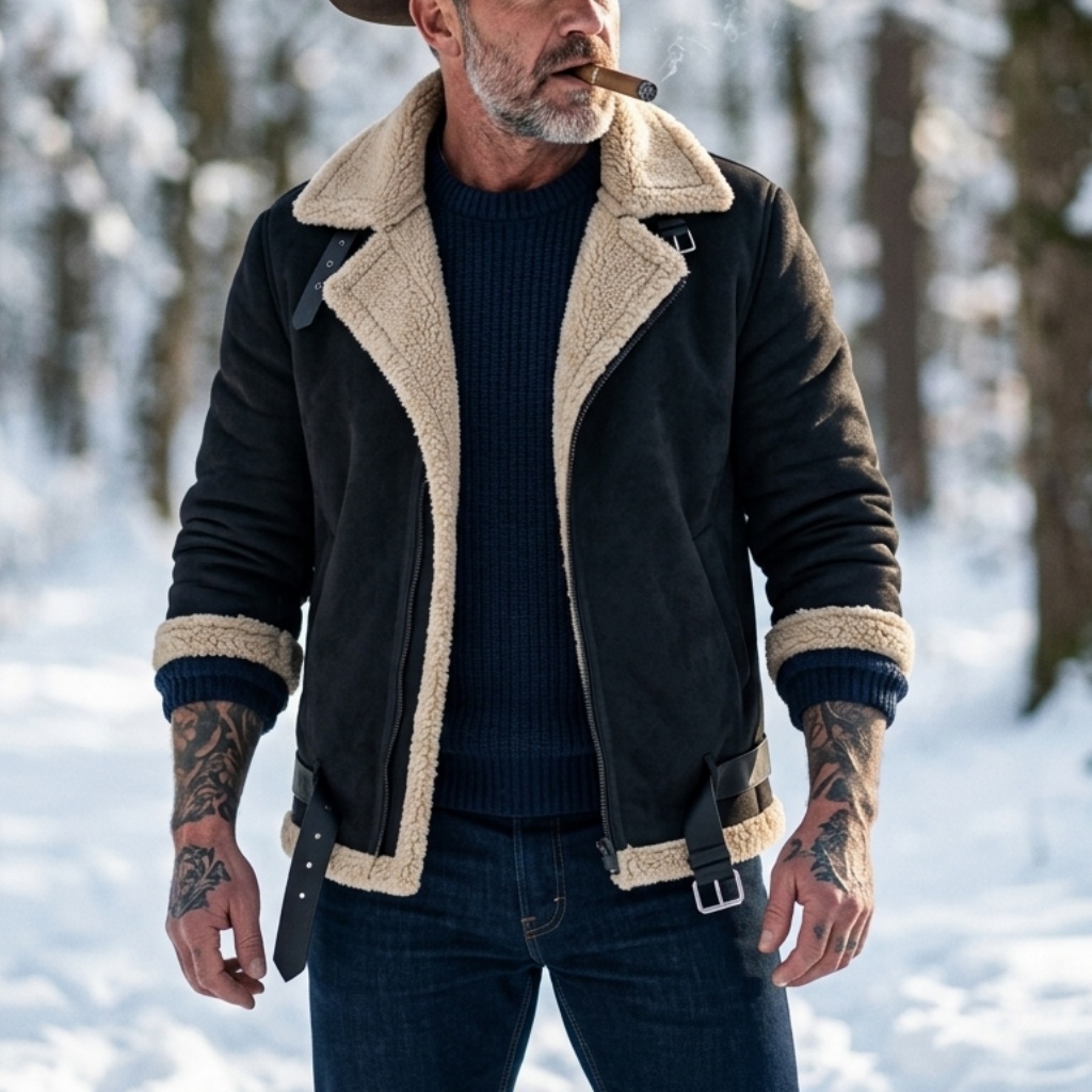 Męska zimowa kurtka z imitacji – Outdoor Sport Jacket recenzja i cena