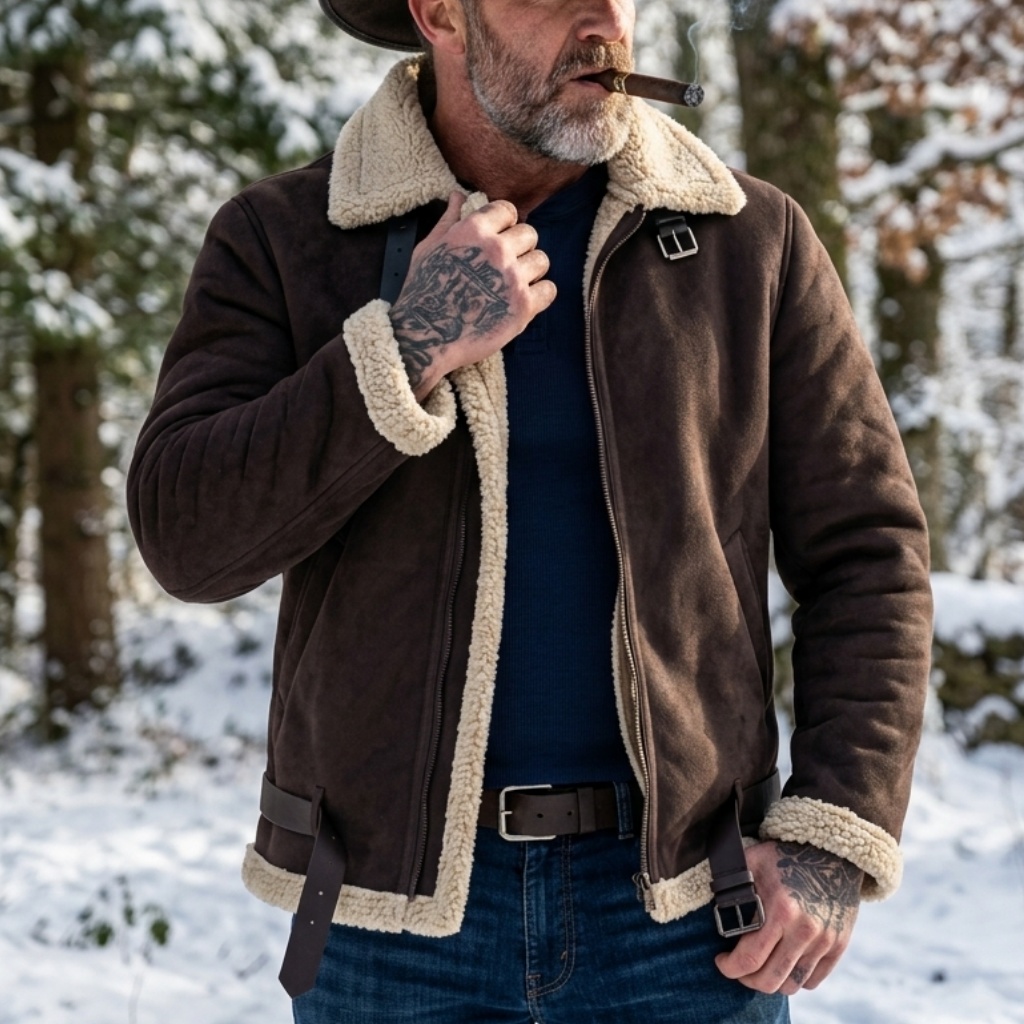 Męska zimowa kurtka z imitacji – Outdoor Sport Jacket recenzja i cena